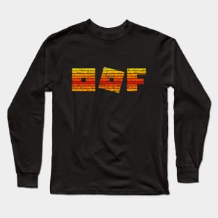 Roblox logo game - Oof (single line - vintage retro sunset) | gamer Long Sleeve T-Shirt